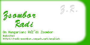 zsombor radi business card